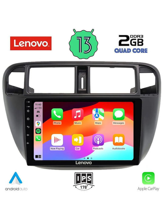 Lenovo Car Audio System for Honda Civic 1995-2001 (Bluetooth/USB/WiFi/GPS/Apple-Carplay/Android-Auto) with Touch Screen 9"