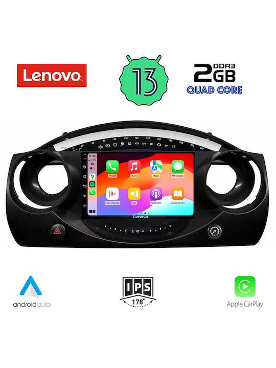 Lenovo Ηχοσύστημα Αυτοκινήτου για Mini Cooper 2000-2006 (Bluetooth/USB/WiFi/GPS/Apple-Carplay/Android-Auto) με Οθόνη Αφής 9"