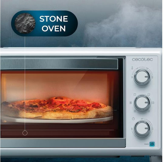 Cecotec Bake & Toast 2600 4Pizza Ηλεκτρικό Φουρνάκι 26lt Χωρίς Εστίες με Αέρα Λευκό