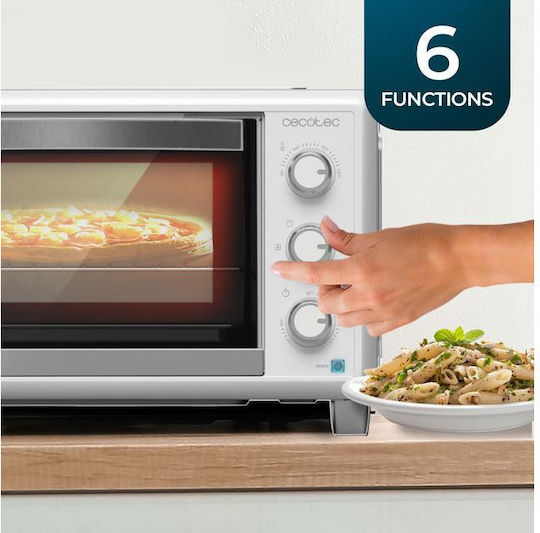 Cecotec Bake & Toast 2600 4Pizza Ηλεκτρικό Φουρνάκι 26lt Χωρίς Εστίες με Αέρα Λευκό