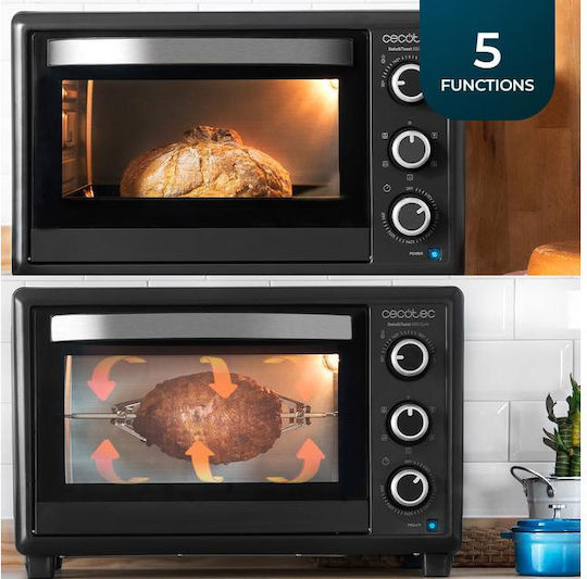 Cecotec Bake & Toast 3090 Gyro Ηλεκτρικό Φουρνάκι 30lt Χωρίς Εστίες με Αέρα Μαύρο