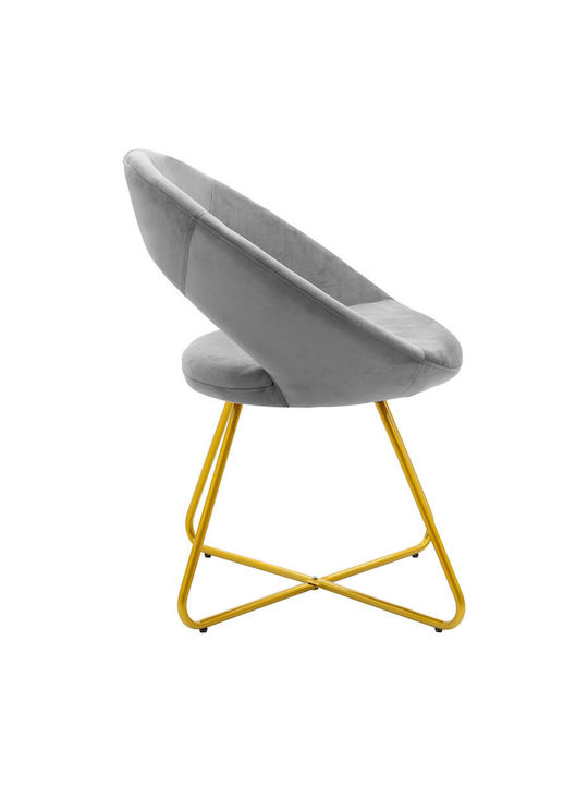 Valentina Dining Room Velvet Chair Grey 65x60x82cm