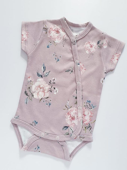 Cuddle Dreams Baby Bodysuit Set Short-Sleeved Pink