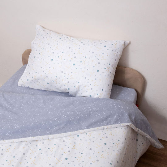 Viopros Set Cearceaf Pentru Bebeluş Cu Faţă De Pernă Alb 120x160cm Viopros Set Cearceaf Pentru Bebeluş Cu Faţă De Pernă Alb 120x160cm
