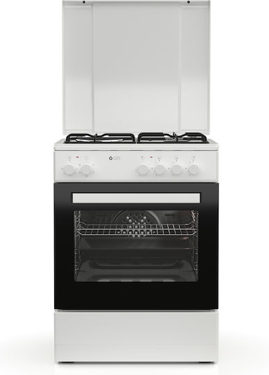 Thermogatz TGS 3501 WH Aragaz 56lt cu Plite pe Gaz Lichefiat L60cm. Alb