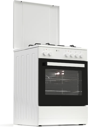 Thermogatz TGS 3501 WH Aragaz 56lt cu Plite pe Gaz Lichefiat L60cm. Alb