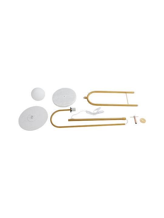 GloboStar Cordelia Floor Lamp H180xW30cm. with Socket for Bulb E27 Gold