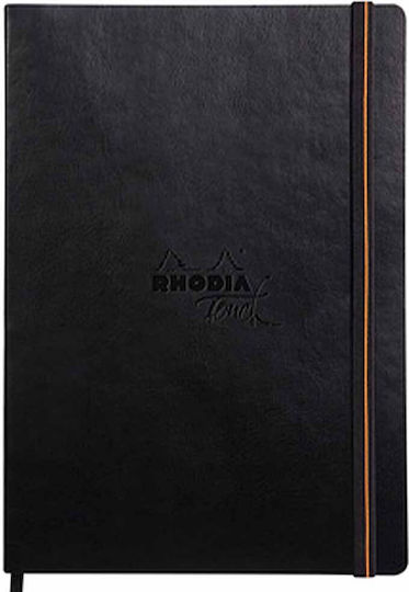 Rhodia Бележник А4 64 Листа Черен