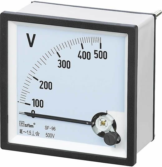 Electric Panel Meters Voltmeter Analog Door / Recessed Single-phase 01.034.0019