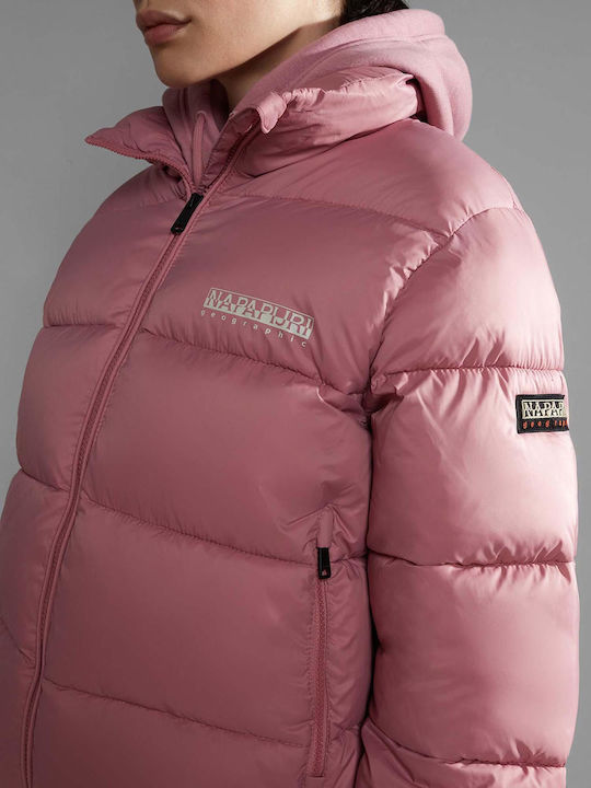 A-box Scurtă Jachetă de femei Puffer Roz