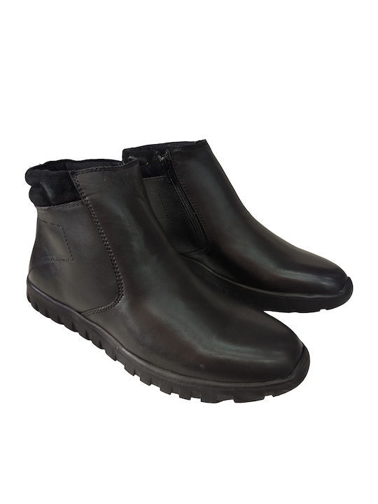 Leder Schwarz Herrenstiefel