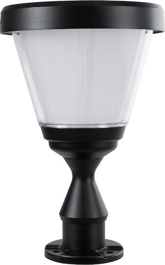 GloboStar Ηλιακό Φωτιστικό Δαπέδου Κολωνάκι 10W 330lm Ψυχρό Λευκό 6000K με Αισθητήρα Κίνησης και Φωτοκύτταρο IP65 24x24x36εκ.