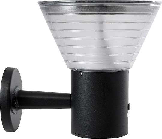 GloboStar Veggie Επιτοίχιο Ηλιακό Φωτιστικό 10W 330lm Ψυχρό Λευκό 6000K με Φωτοκύτταρο IP65 23x30x25εκ.