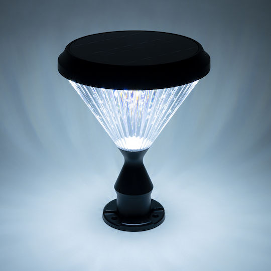 GloboStar Ηλιακό Φωτιστικό Δαπέδου Κολωνάκι 10W 330lm Ψυχρό Λευκό 6000K με Φωτοκύτταρο IP65 26x26x33εκ.