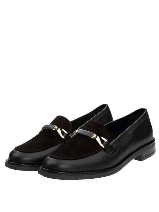 Stefania Women's Moccasins in Black Color