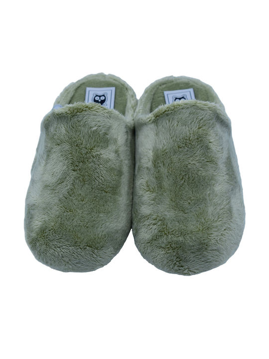 Marpen Anatomic Women's Slippers with Fur Green