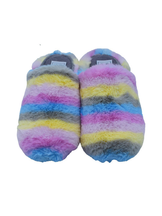 Marpen Anatomic Women's Slippers with Fur Multicolour