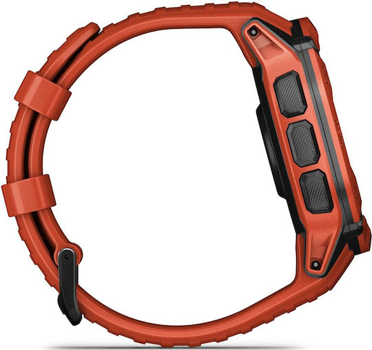Garmin Instinct 2X Solar 50mm Wasserdicht Smartwatch mit Pulsmesser (Flame Red)