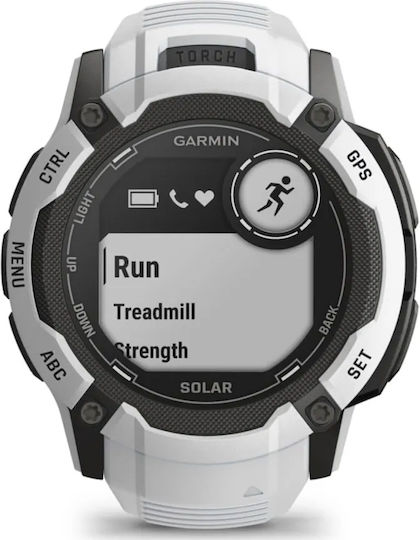Garmin Instinct 2X Solar 50mm Waterproof Smartwatch with Heart Rate Monitor (Whitestone)
