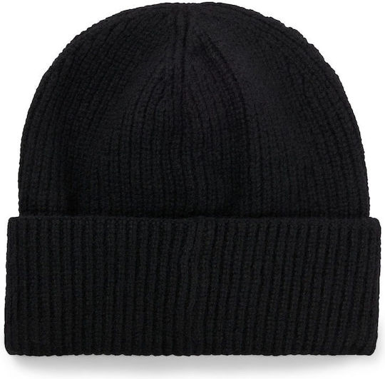 Social Beanie Unisex Σκούφος Πλεκτός σε Μαύρο χρώμα