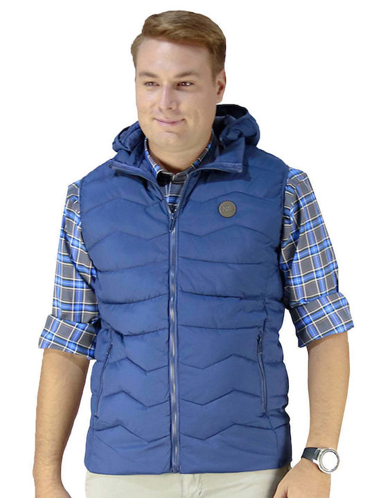 North Star Men's Sleeveless Puffer Jacket Blue