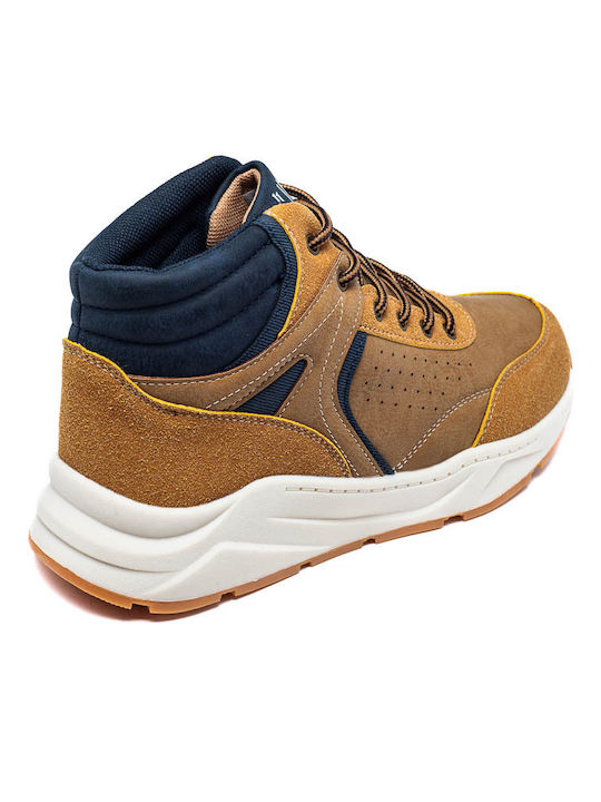 Kinderstiefeletten mit Schnürsenkeln Beige