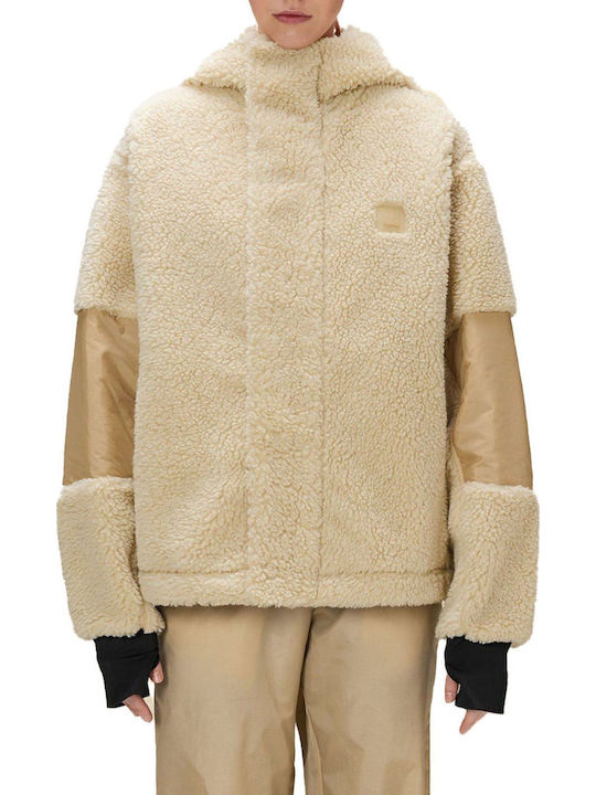 Kofu Short Women's Jacket for Winter Beige