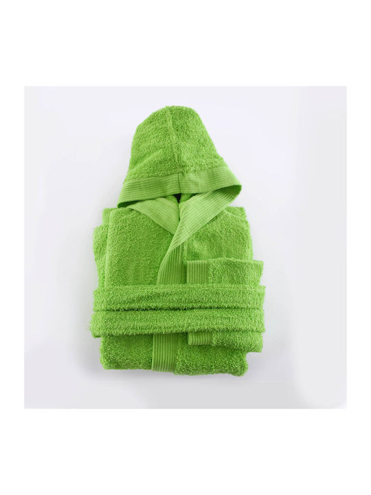 Rythmos Kids Hooded Bathrobe Twist ΛΕΥΚΟ