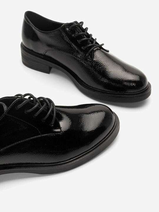 Luigi Damen Oxfords aus Lackleder in Schwarz Farbe