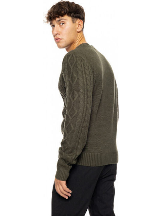 Langarm-Pullover Khaki
