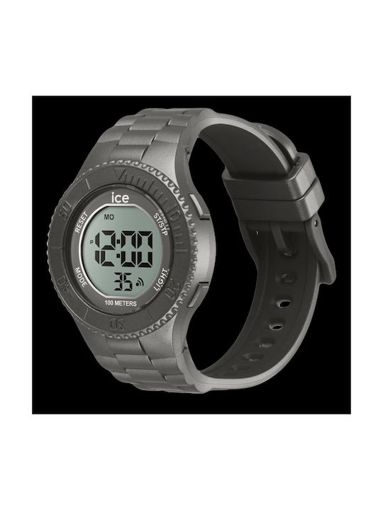 Ice Digital Watch with Gray Rubber Strap