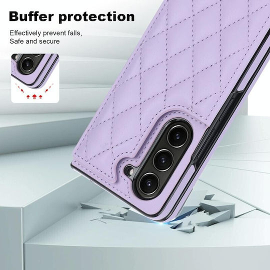 Puff Rhombus Back Cover Plastic Purple (Galaxy Z Fold5)
