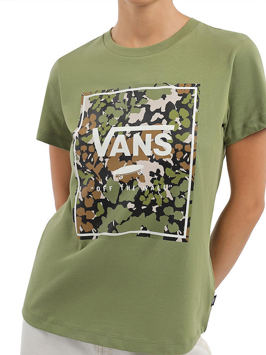 Vans Wash Box Γυναικείο T-shirt Πράσινο