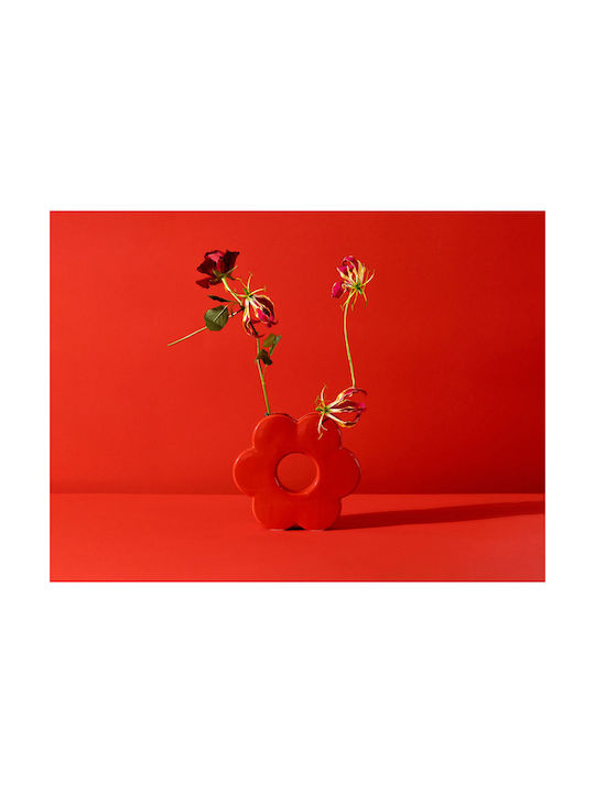 DOIY Decorative Vase Red 18x5x20cm