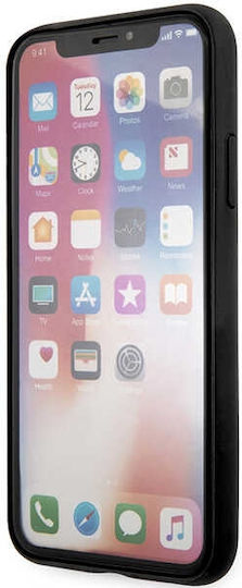 Guess Metal Logo Umschlag Rückseite Kunststoff Gray (iPhone X / Xs)