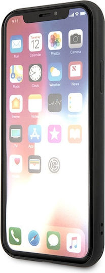 Karl Lagerfeld Saffiano Ikonik Karl&Choupette Задна Корица Пластмаса Черен iPhone X / XS