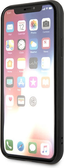Karl Lagerfeld Saffiano Ikonik Karl&Choupette Head Back Cover Synthetic Leather / Plastic / Silicone Black (iPhone XS Max)