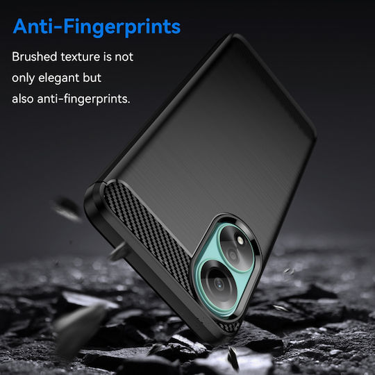 Techsuit Carbon Back Cover Σιλικόνης Μαύρο (Oppo A78 4G)