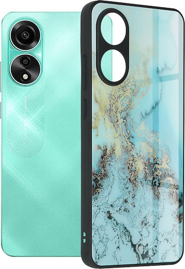 Techsuit Glaze Umschlag Rückseite Silikon 0.4mm Blau (Oppo A78 4G - Oppo)