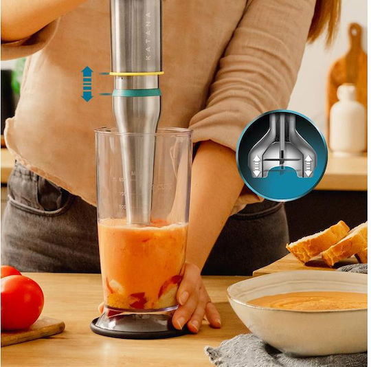 Cecotec Katana Handmixer mit Inox-Stab 1500W Silber