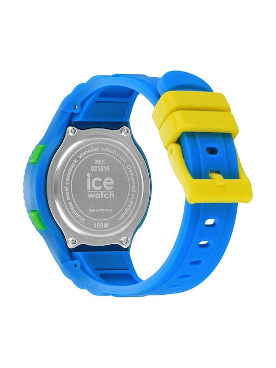 Ice Digital Damen Uhr mit Blau Kautschukarmband