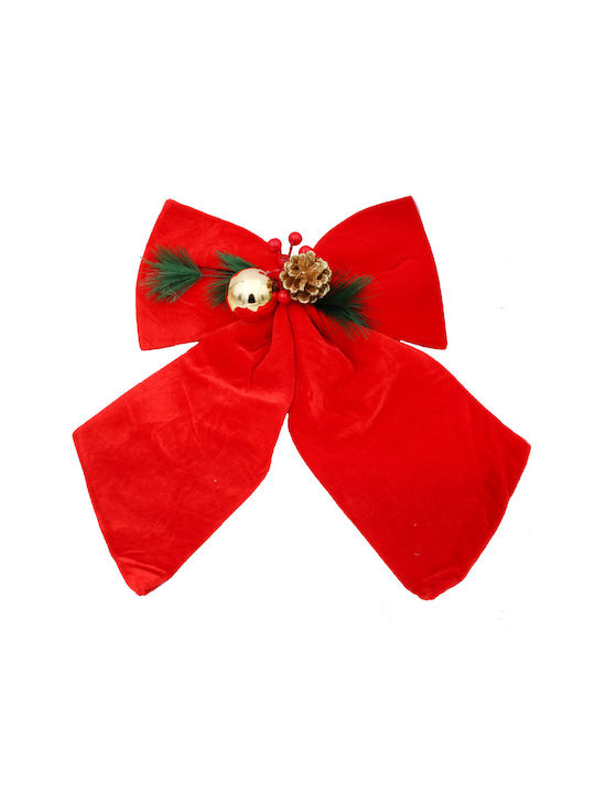 Christmas Figure Bow Red 39x39cm