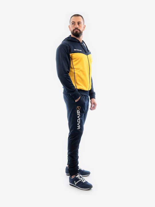 Givova Tuta Visa Set Sweatpants with Rubber Navy / Yellow