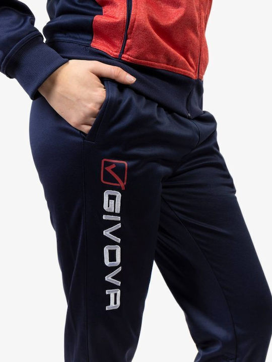 Givova Tuta Visa Set de trening cu elastic Navy / Red