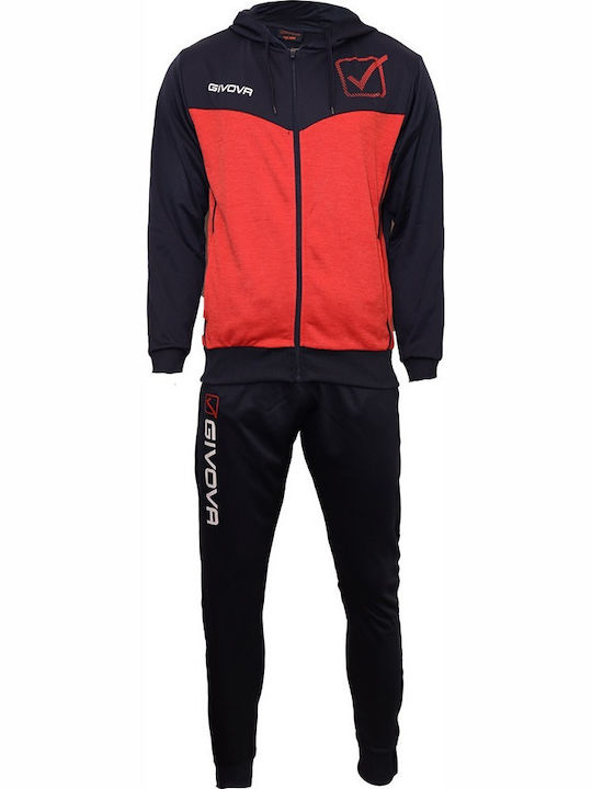 Tuta Visa Trainingsanzug mit Gummizug Navy / Red
