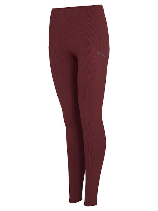 Schulung Frauen Lang Leggings Burgundisch