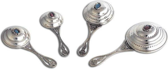 SilverBrand.gr Handgefertigte Babyrassel aus Silber für Jungen