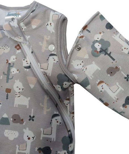 Tender Winter Sleeping Bag with Feet 2.5 Tog Grey with Detachable Sleeves