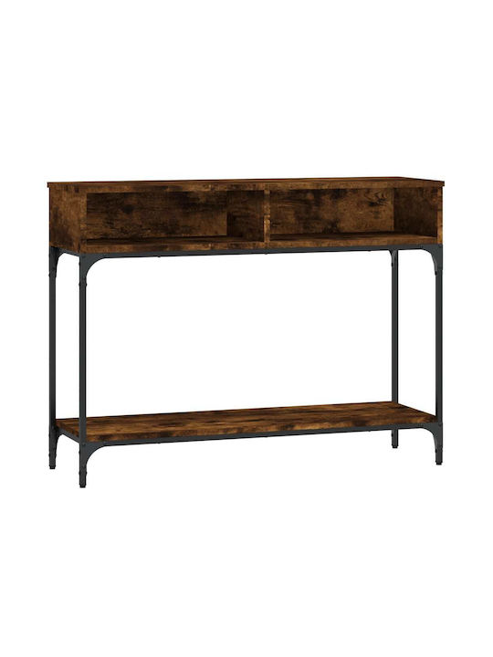 Console Table Wood & Metal Coffee L100xW30.5xH75cm