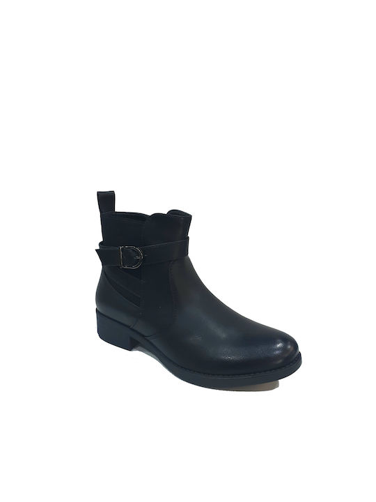 Super Mode Damen Chelsea Stiefeletten Schwarz